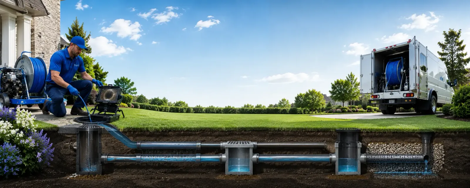 Outdoor drain cleaning information for Westwood, MA
